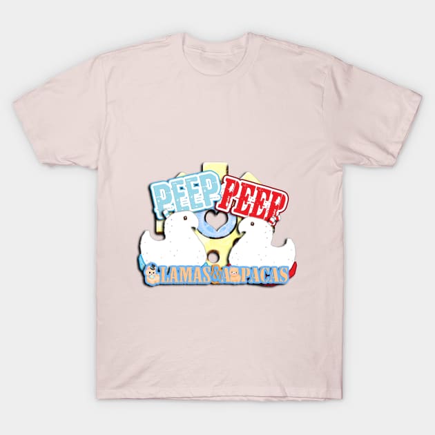 Peep Peep Llamas & Alpacas | Livdaneix T-Shirt by Livvy